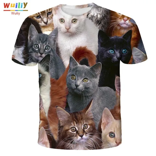 Men's Squirrel T Shirt 3D Print Shirt Animal Graphic Tees Lovely Pattern Tops Men/Women Cute Puppy Face Tee Funny Pet T-shirt pet Cat
