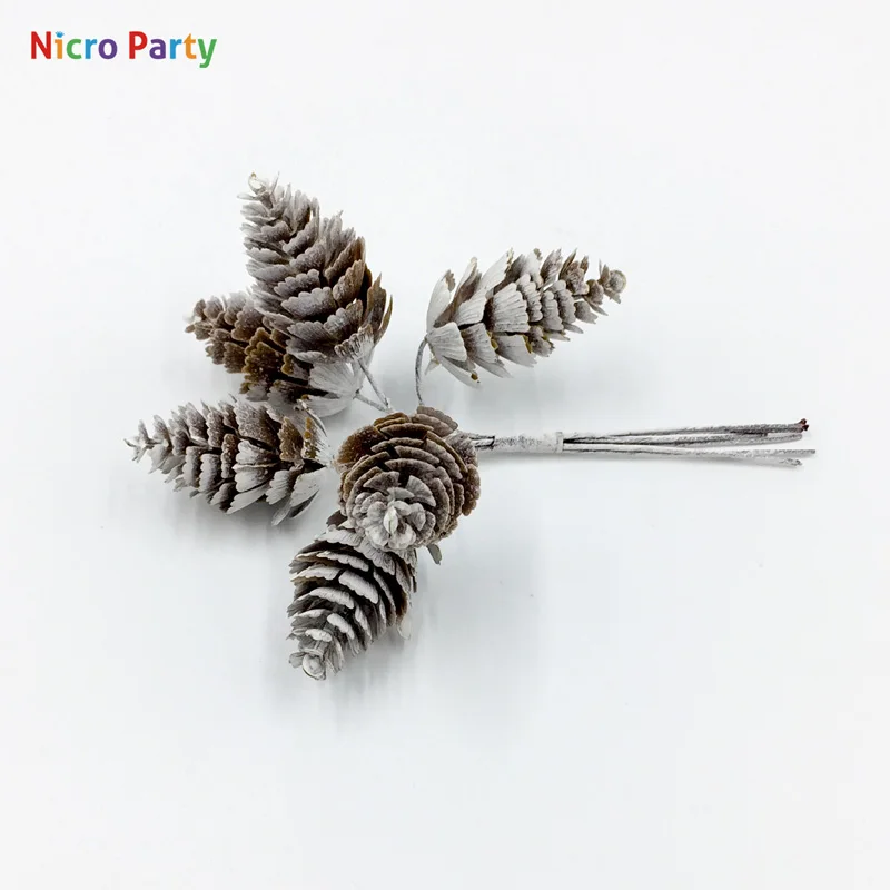 Nicro 6/10 шт./партия искусственная Цветочная подделка растения сосновые ветки