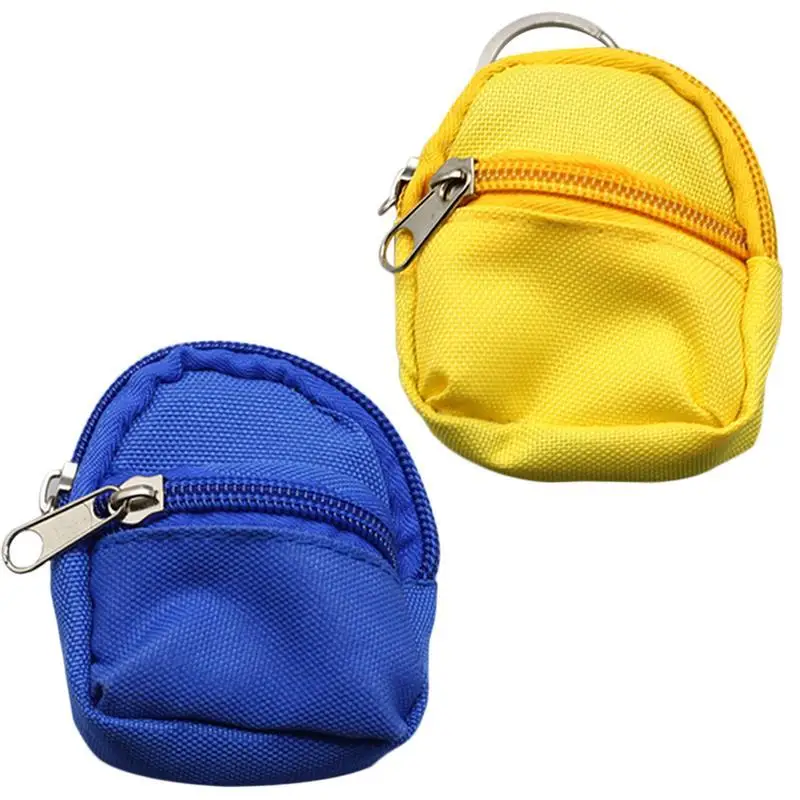 2pcs Мини-кошелек однотонного цвета, сумка для монет, кукла, милый креативный брезентовый мини-кукольный мешок для хранения монет - Цвет: 2pcs