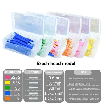 

L Shape Push-Pull Interdental Brush 20Pcs/box Oral Care Teeth Whitening Dental Tooth Pick Tooth Orthodontic Toothpick ToothBrush