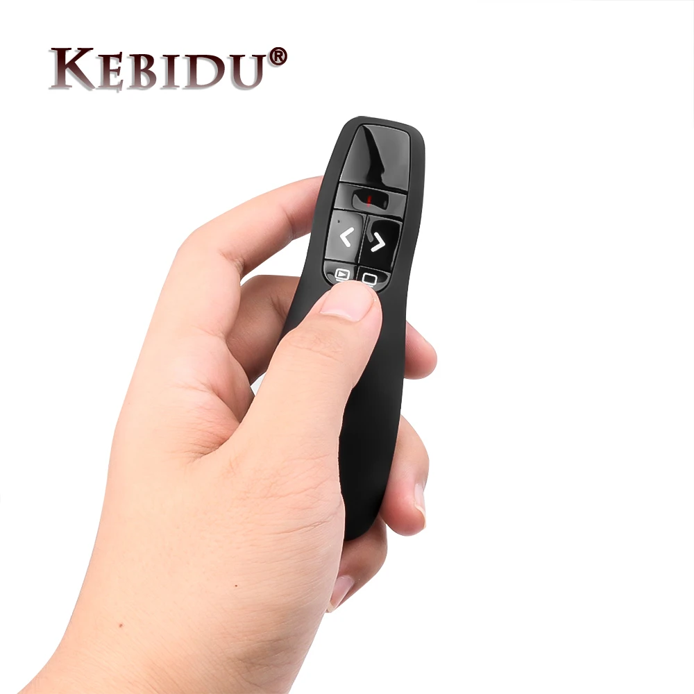 Kebidu R400 2,4 ГГц USB беспроводной ведущий красный лазерный указатель PPT пульт дистанционного управления с ручная указка для PowerPoint