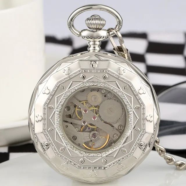 Vintage Hand Winding Mechanical Pocket Watch Classic Open Face