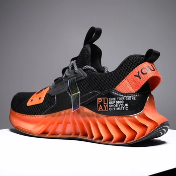 Zapatos informales para Hombre zapatillas de tela con amortiguación, deportivas, calzado de deporte, para correr, exteriores, tejido volador, 2021
