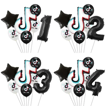 

Tiktoktion Foil Balloons Tiktok Latex Balloon Party Supplies Birthday number Party Decorations
