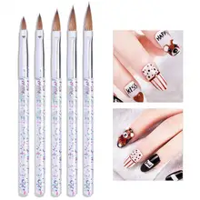 

50% Hot Sale 5Pcs/Set Nail Art Brush Soft Tip Multifunctional Ultra Thin Flower Stripes Lines Liner DIY Drawing Brush