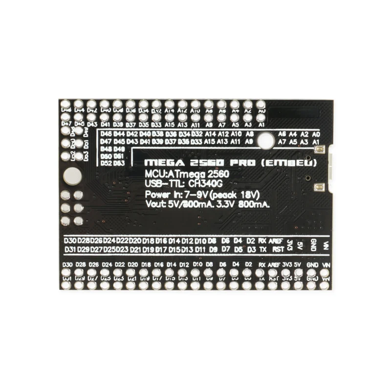 Микро-usb MEGA 2560 PRO встроенный CH340G/ATMEGA2560-16AU чип с штырьками, совместимый с arduino Mega2560 DIY