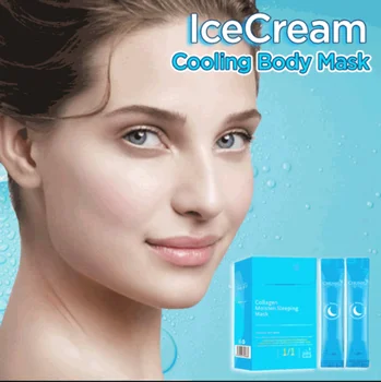 

1 box/20 masks IceCream Cooling Body Mask Skin Face Mask Moisturizing Smear Mask Clean Pore Mask Anti aging Whitening Skin