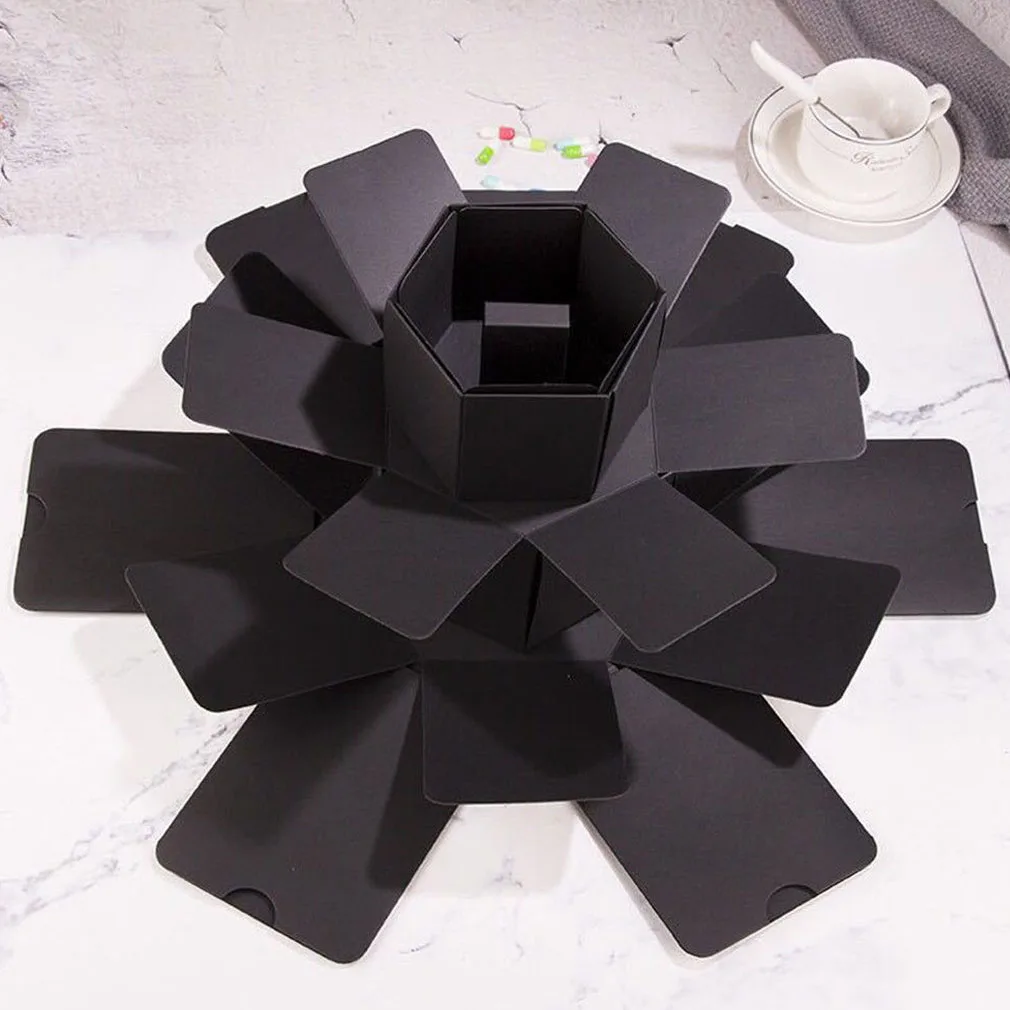 Модная Шестигранная Коробка для хранения с сюрпризом DIY скрапбук фотоальбом на День святого Валентина свадебные подарочные коробки