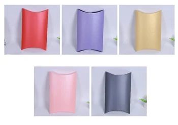 

20pieces Kraft paper pillow shape box,cardboard box packaging, big sizes pillow paper box,colorful paper box,gift bags,candy box
