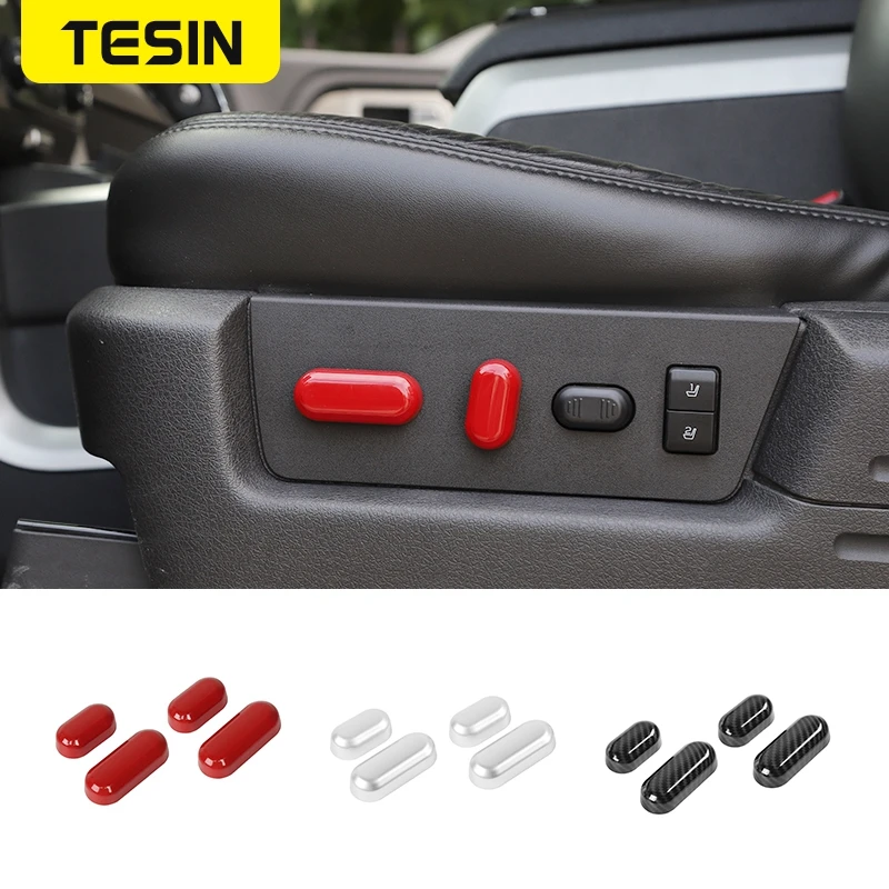 

TESIN Interior Mouldings For Ford F150 Raptor Car Seat Adjust Switch Button Trim Cover Stickers For Ford F150 Raptor 2009-2014