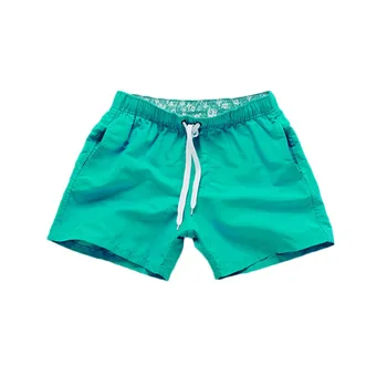 

2020 new men's cotton beach pants solid color laced shorts