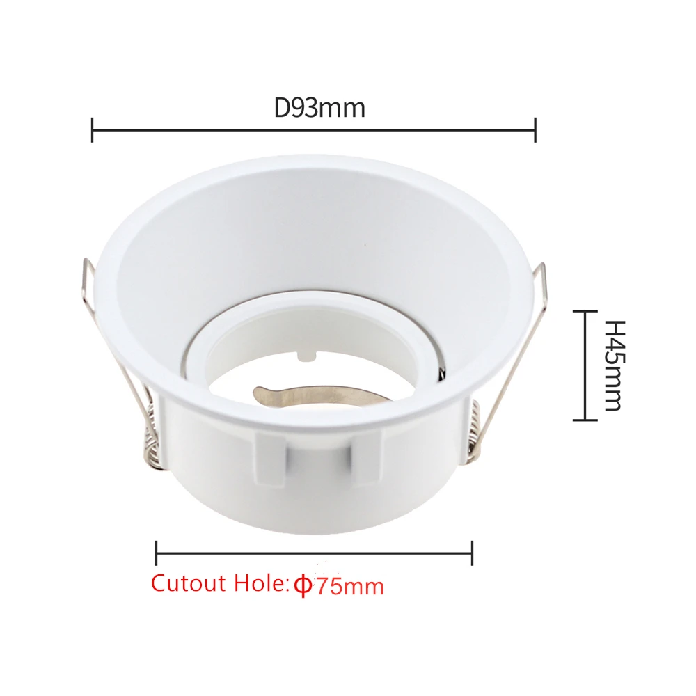 downlight led [DBF]Anti Glare Recessed Ceiling Lighting Frame LED Downlights Fitting GU5.3 GU10 MR16 Without Bulb Changeable Base Socket Light bathroom downlights Downlights