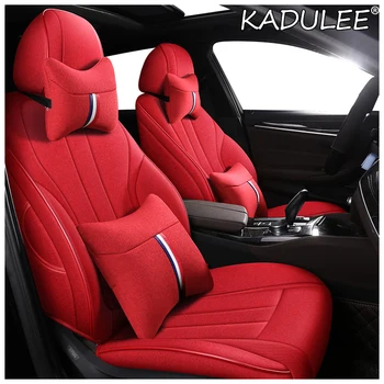 

KADULEE Custom Flax car seat cover set For Dongfeng AX5 AX4 E70 AX7 S30 H30 CM7 S500 360 370 330 580 IX5 P16 S16 car seats