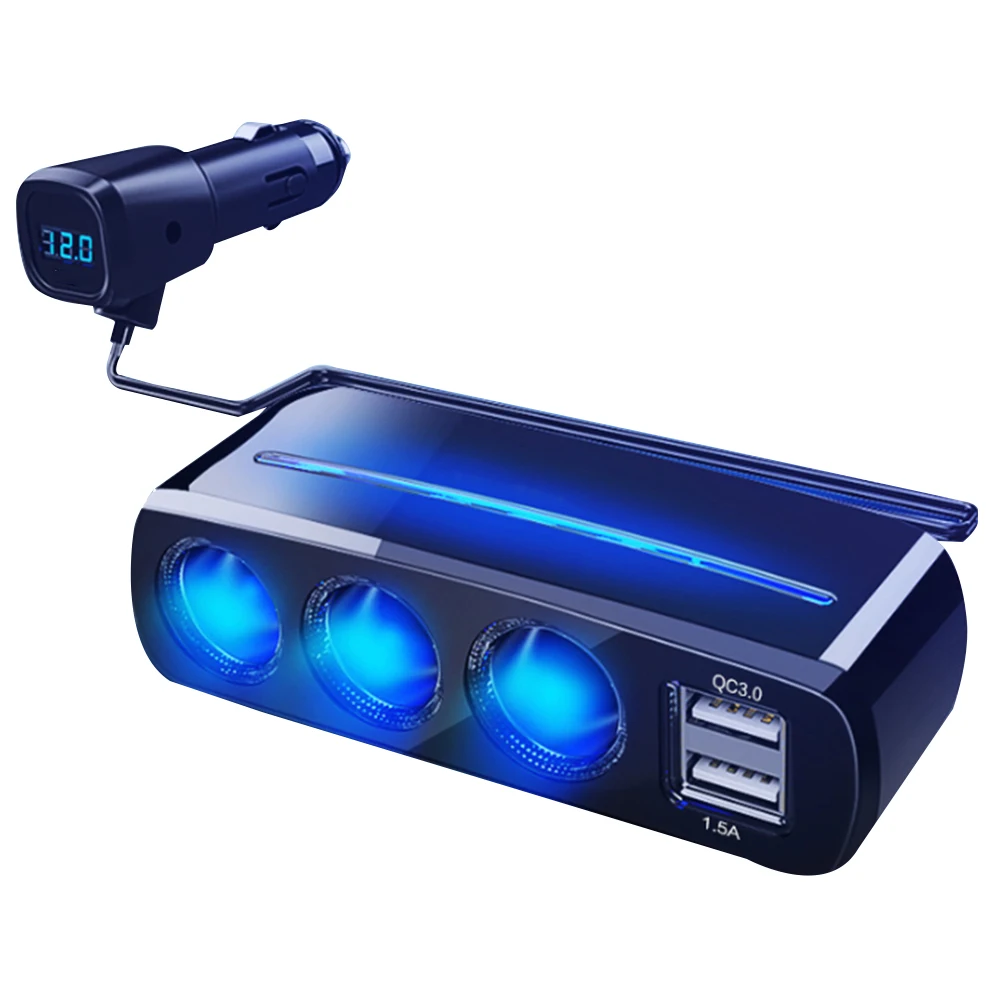 12 В/24 В двойной USB порт розетка для автомобильного прикуривателя Разветвитель Универсальный 3 гнезда адаптер разветвитель USB зарядное устройство автомобильное зарядное устройство для телефона