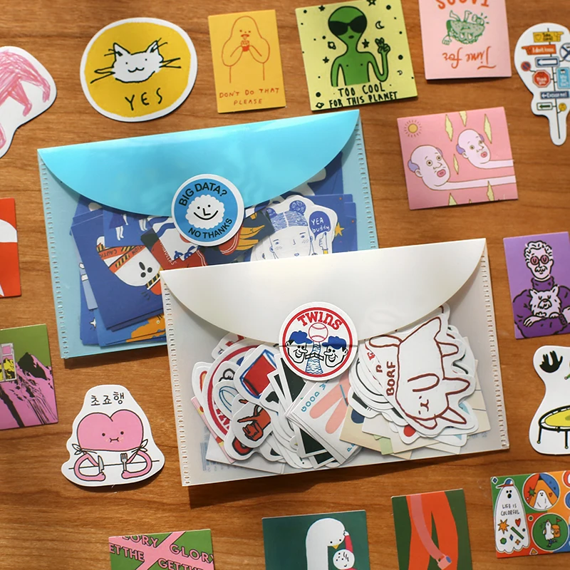 

60Pcs Creative Holiday Series Decorative Stickers Diary DIY Album Stick Label Scrapbooking Sticker Kawaii Stationery Escolar