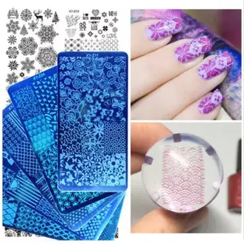 

1Pc DIY Christmas Style Nail Art Stamping Plate Stamper Template Manicure Tools Stainless steel material made, durable and