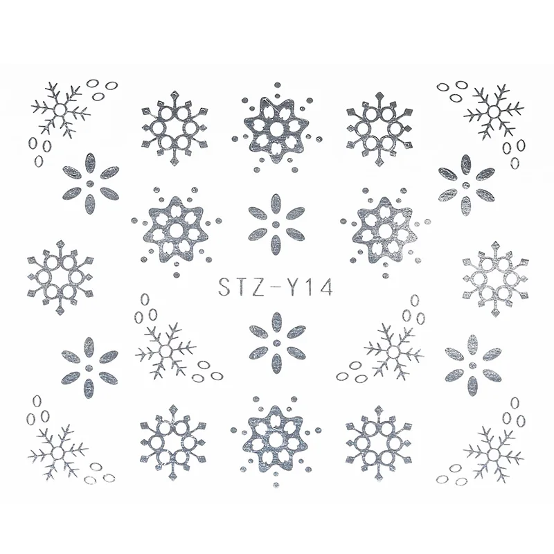 1 Pcs Colorful Nail Sticker Winter DIY Snowflakes Art Decoration Tips Christmas Water Tattoos | Красота и здоровье