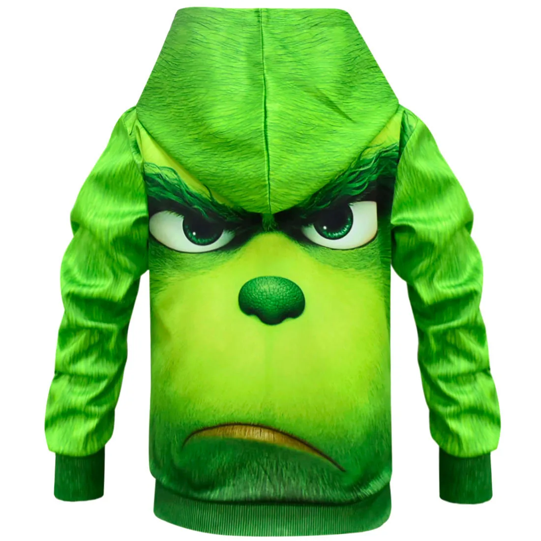 Grinch/худи для детей; сезон весна-осень; зеленый свитер с длинными рукавами; Детский карнавальный костюм с маской для маленьких мальчиков