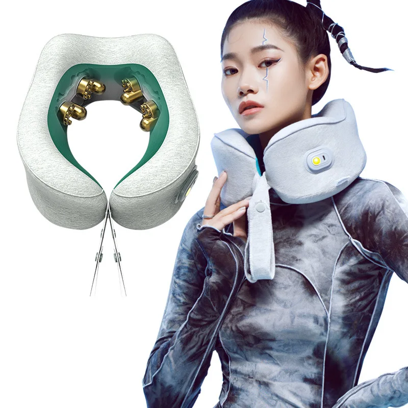 

DSMY Wireless Electric Neck Massager Portable Shoulder Cervical Heating Travel Home Car Multifunction Uses U-shaped Pillow