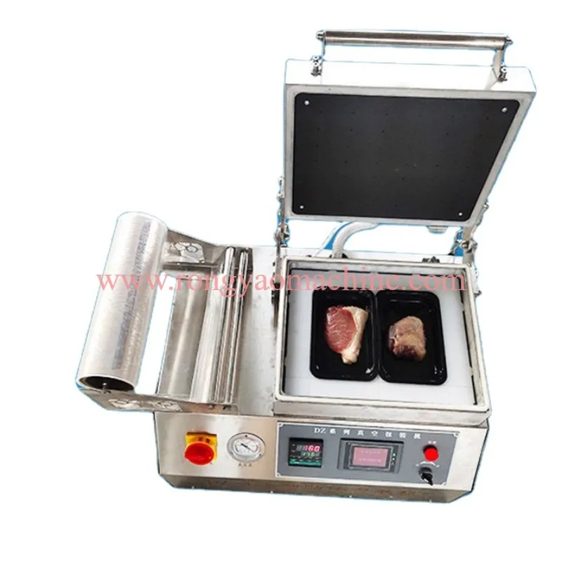 Small Commercial Heat Shrinkable Film Vacuum Packaging Machine Seafood Steak Fresh-keeping Filming Machine