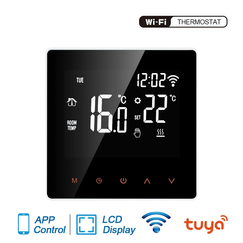 Умный термостат Tuya для теплого пола Wi-Fi контроллер температуры электрического