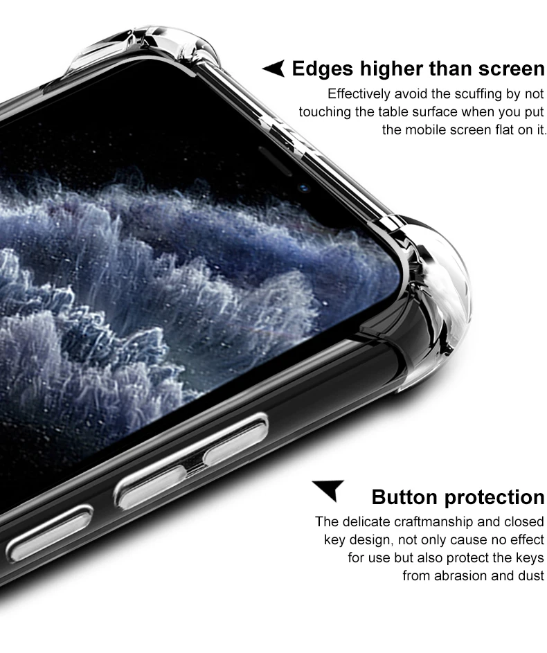 Imak Для iPhone 11 Pro Max чехол для iPhone11 чехол силиконовый мягкий прозрачный TPU чехол для Apple iPhone 11 Pro