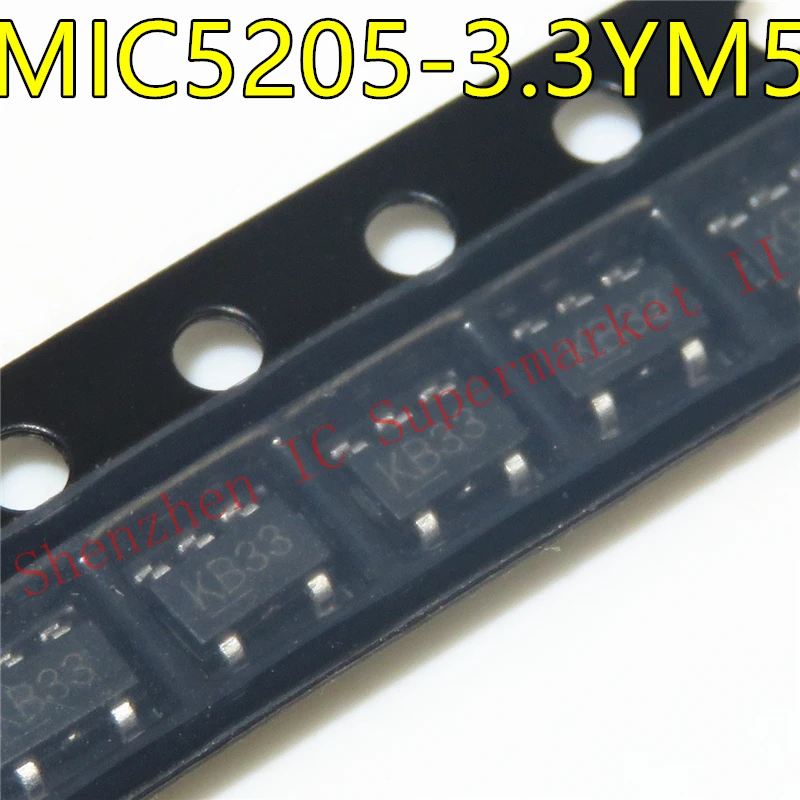 1 шт. 5205 MIC5205-3.3YM5 KB33 SOT23 экран SOT23-5 посылка LOD регулятор | Электронные компоненты и