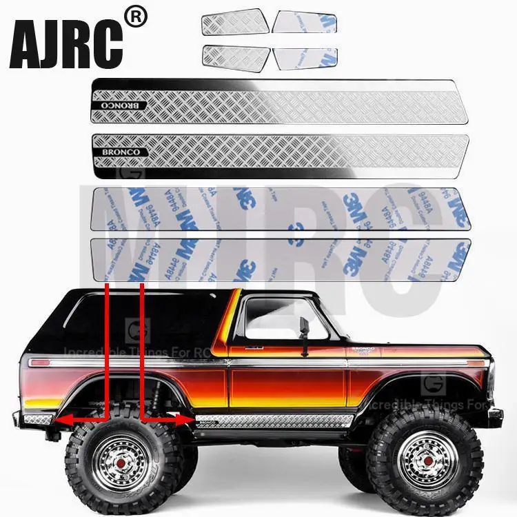 Traxxas TRX-4 Бронко 82046-4 Анти-Царапины металлический значок украшения полоса