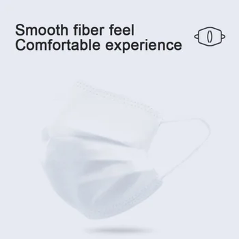 

100 20pcs/Lot 3-Layer Disposable Mask Dustproof Filter Safety Face Mouth Masks Anti Dust Anti Pollution Mask Mouth-muffle White