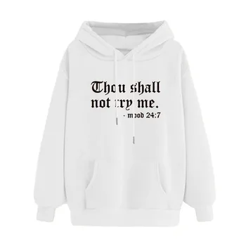 

Loose plus size women's sweatshirt plus velvet hoodie casual letter printing