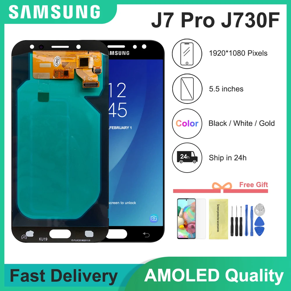 LCD Super Amoled 5.5 ''untuk Samsung 
