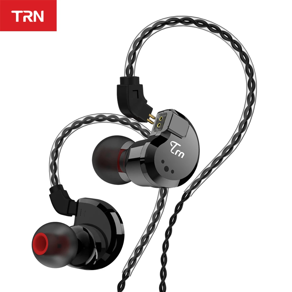 Trn v80 2ba + 2dd híbrido metal no ouvido fone de alta fidelidade dj monito correndo esporte fone de ouvido earplug fone de ouvido im2 \ im1 \ ie80 \ x6 vx t2 \ v90