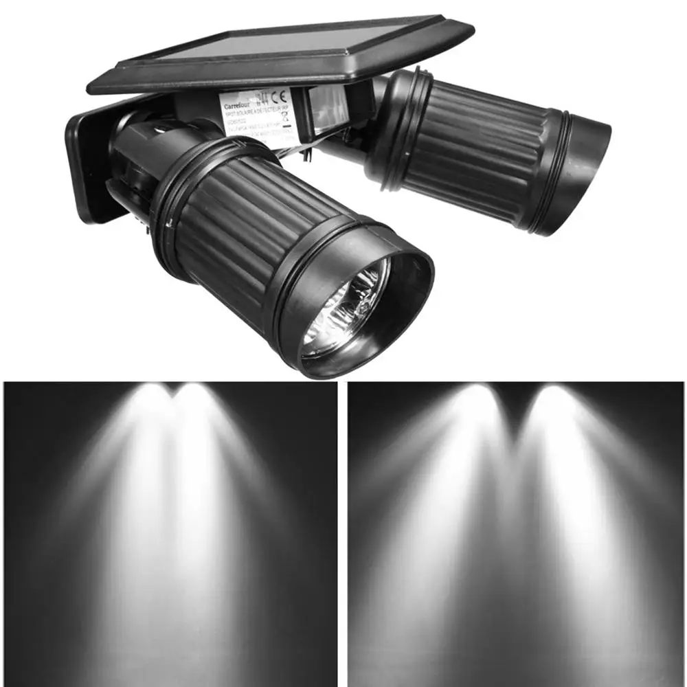 

Outdoor Solar Power 14 LED PIR Motion Sensor Dual Head Spotlight Adjustable Waterproof Wall Lights for Garden / Yard / Driveway