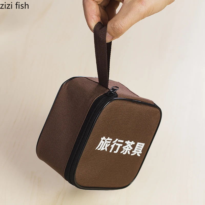 7-piece set Chinese Kung Fu Tea Set Ceramic Portable Teapot Set Outdoor Travel Gaiwan Tea Cups of Ceremony Teacup Fine Gift