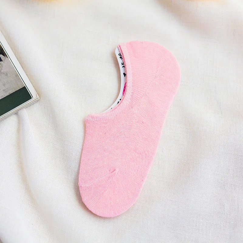 8 пар, яркие цвета, женские носки до лодыжки, кавайные, забавные, милые, однотонные, плюшевые носки-башмачки, носки для женщин, девушек, художественные носки, короткие носки - Цвет: Pink