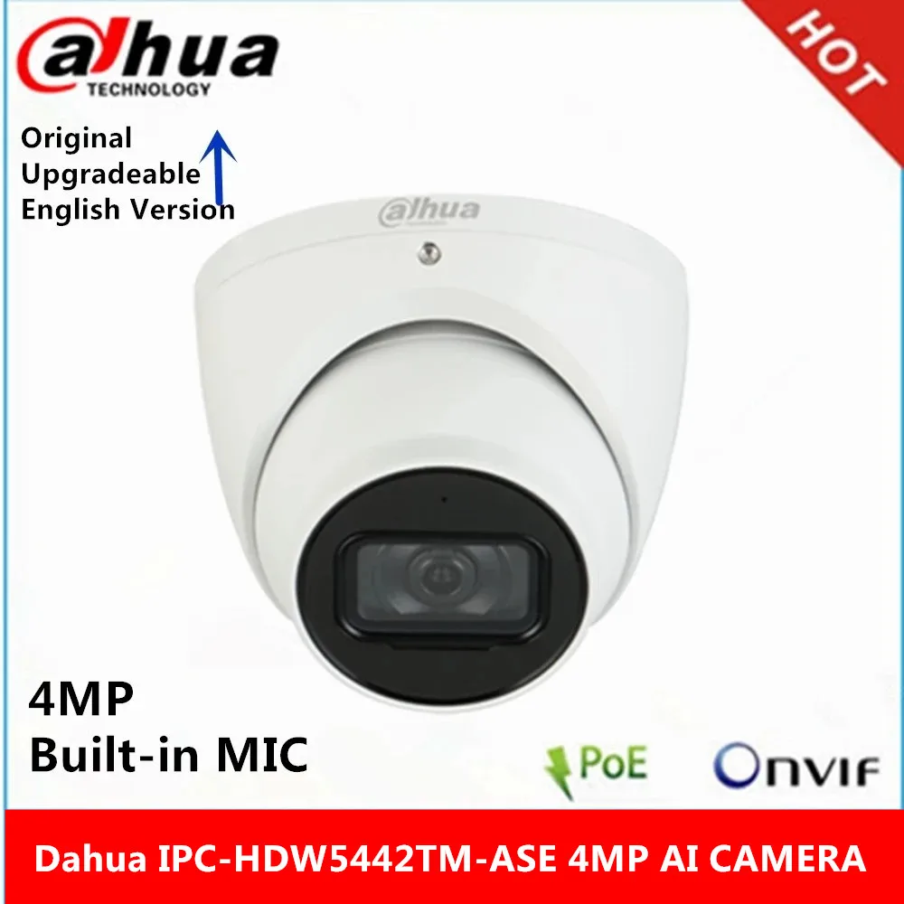 original dahua International Version IPC-HDW5442TM-ASE 4MP IP Camera Built-in MIC WDR IR50M Eyeball AI Network | Безопасность и