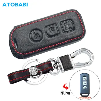 

Leather Car Key Cover For Honda 2016 PCX SH 150 SH300 Super Cub 125 2018 Motorcycle Remote Fob Shell Case Keychain Protector Bag