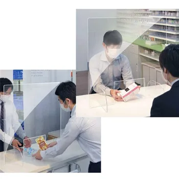 

Office Safe Guard Shield Clear Perfection Reception Side Sale Counter Sprayed UV Cut Transparent Height Protection Screen 2sizes