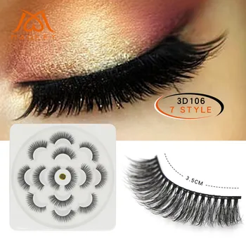 

7Pairs Luxury False Lashes Fluffy Eyelashes Natural 3D False Lashes Fluffy Strip Eyelashes Long Natural Party Y809