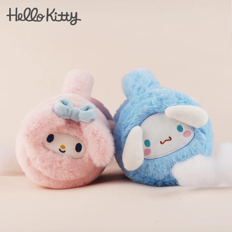 Sanrioed Hellokittys Cinnamoroll Pompom Purin Cute Earmuffs Winter