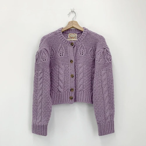 Purple sweater Neploe Korean Chic 2 Pcs Women Set Autumn Winter Long Loose Pleated Contrast Color Dress+ Twist Knitted Short Cardigan Sweater - Цвет: Purple sweater
