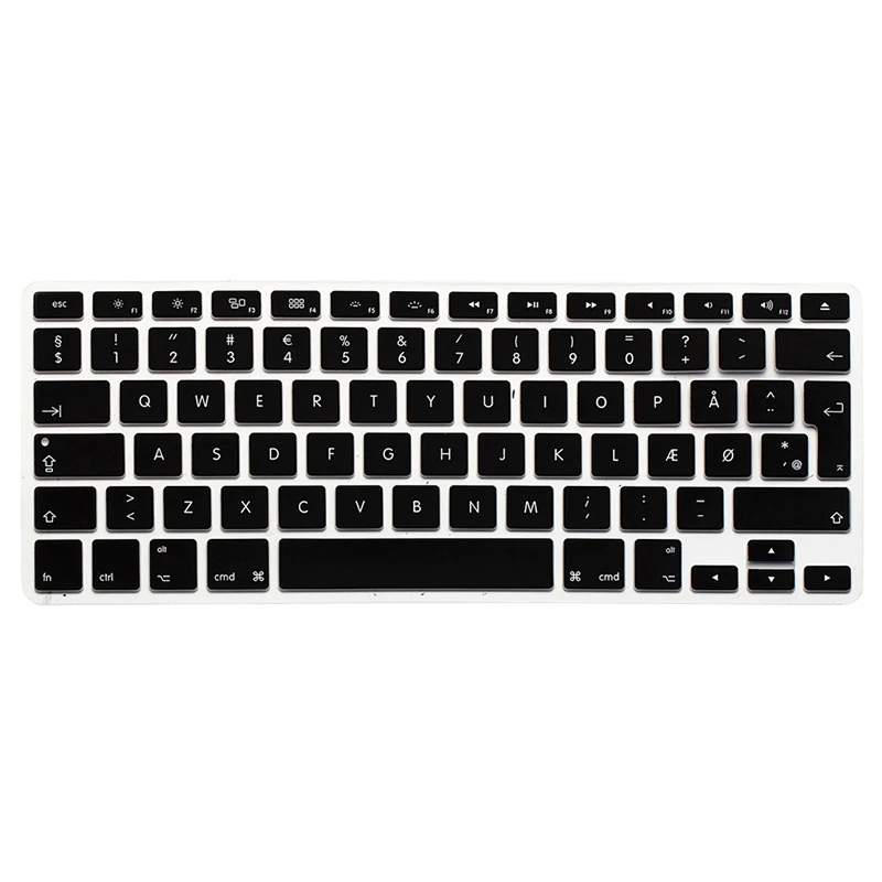 DMUSBL Яркие цвета силиконовый Danmark клавиатура крышка наклейка для Apple Macbook 13 15 17 Air Pro retina US Keyborad введите стикер пленка - Цвет: DMUSBL