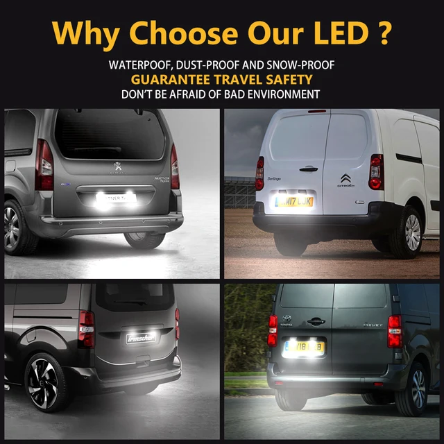 Lámpara De Matrícula Trasera Para Citroen Berlingo, Peugeot Partner - Compatible Con Varios Modelos, Número OE 6340G7