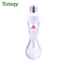 With bulb lamp holder E27 human body induction for emergency access garage 9W12W warm light LED 220V110V provided by Tcosqy