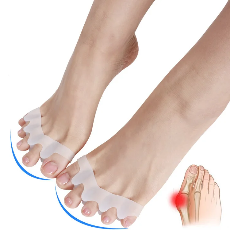 Toe Separator Hallux Valgus Bunion Corrector Orthotics Feet Bone Thumb Adjuster Correction Pedicure Sock Straightener 2 PcsTSLM1