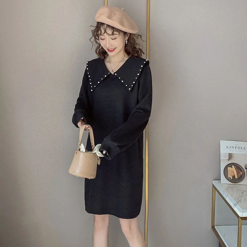

2020 Spring Slimming by Age Cover Belly Cover Meat Pregnant Women Nursing Postpartum Nurse Jersey Dress Fashion Mom Women's