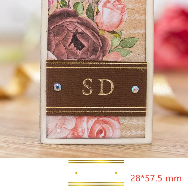 

Statement Frame Hot Foil Plates for DIY Scrapbooking Photo Album Gift Card Making Handcraft 2019 new Craft design Strip and dots
