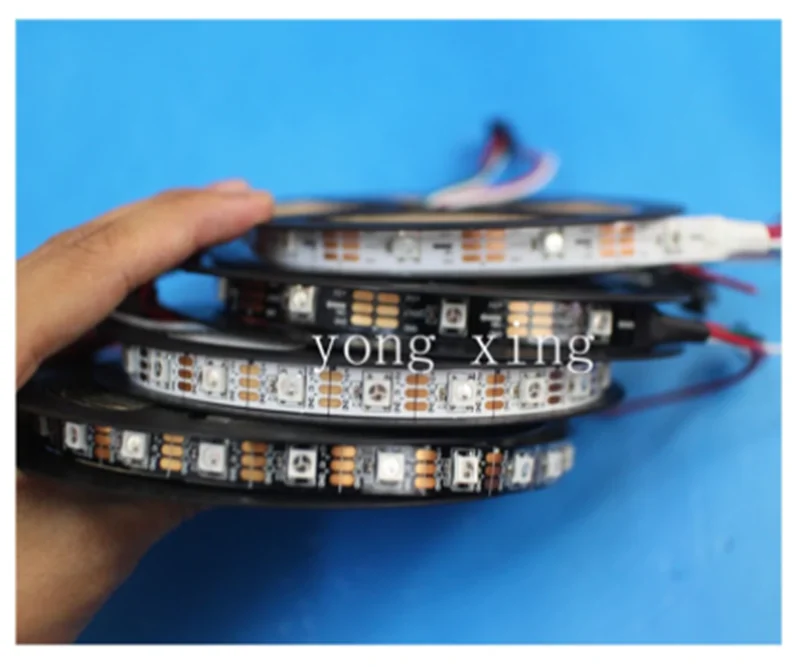 Светодиодная ленсветильник WS2812B Smart pixel 1 м/2 м/3 м/4 м/5 М WS2812 IC30/60/144