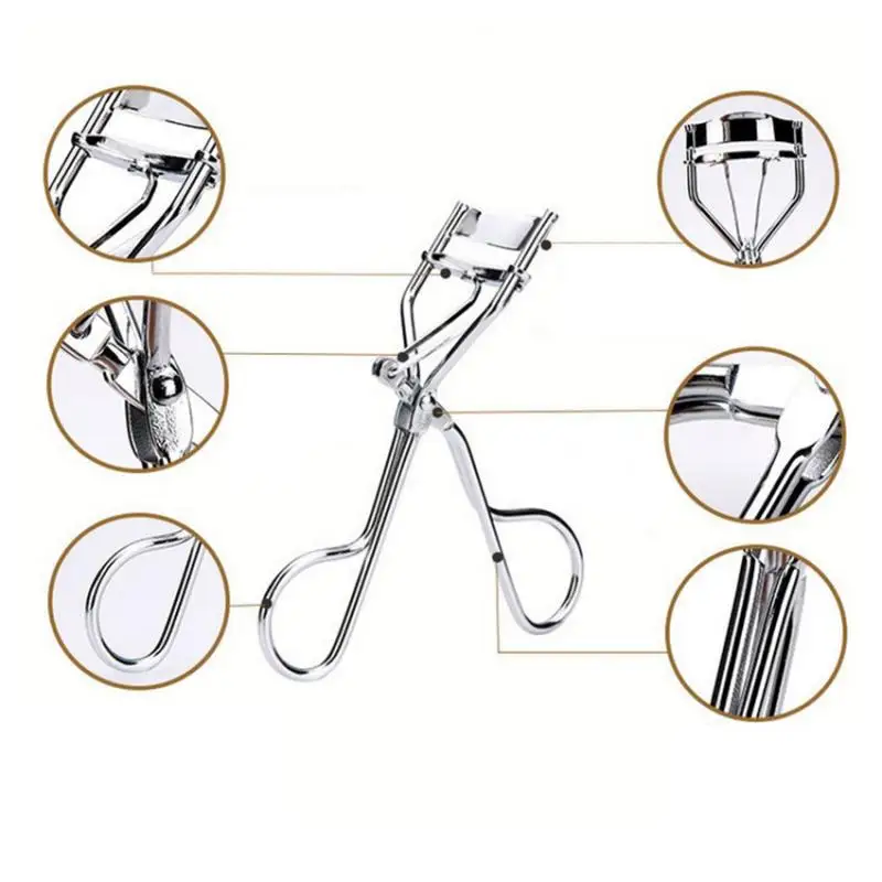 1PC Lady Fashion Professional Eyelash Curler Protable Curling Clip Stainless Steel Eyelash Curler Eye Makeup Beauty Tool TSLM1