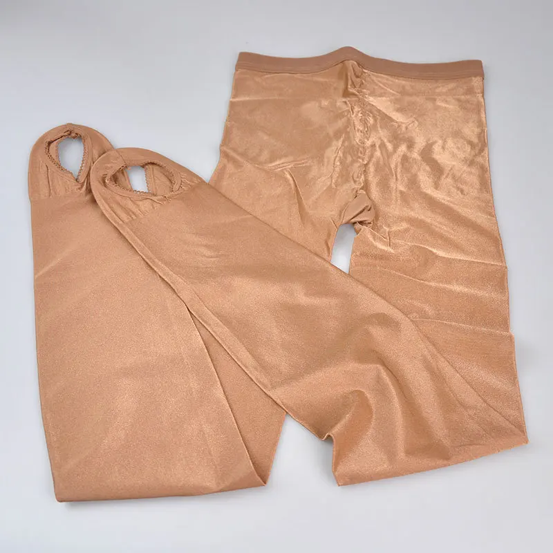 Women stirrup Tights Shiny Oil Glossy pantyhose Women Pole Dance